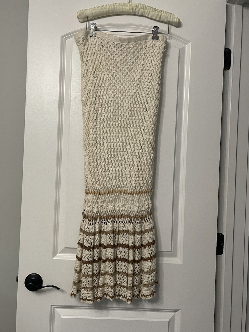 Vintage Bandolino Y2K Mermaid Boho Crochet Matching Skirt Set-Top XL, bottoms L - Picture 2 of 13